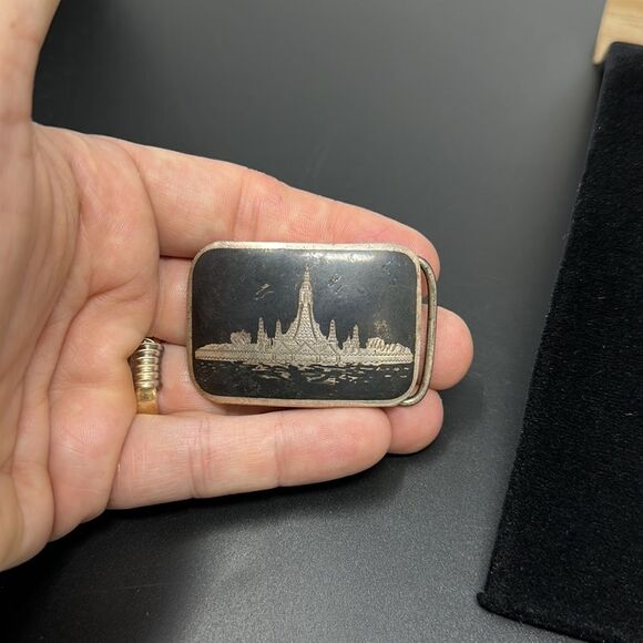 Siam sterling silver belt buckle 925 - Picture 2 of 3